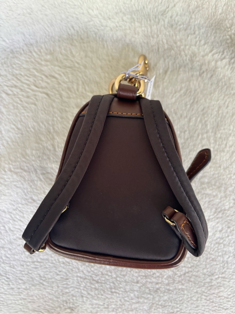Coach Mini Court Backpack Bag Charm in signature canvas CX066 - Picture 4 of 9